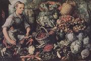 Joachim Beuckelaer Market Woman with Fruit,Vegetables and Poultry (mk14) Germany oil painting artist